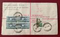 India 1986 - used postal stationery registered letter cover to Weingarten 10