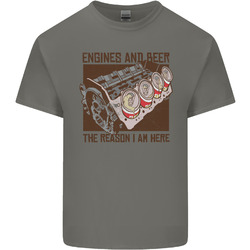 Engines & Beer Cars Hot Rod Mechaniker lustig Herren Baumwolle T-Shirt Top