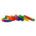 10er Set Regenbogen Gummi Armbänder Silikon Sport Armband