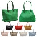 ITALY ★ ECHT LEDER SCHLANGE SHOPPER HANDTASCHE BEUTEL TASCHE SCHULTERTASCHE BAG