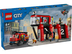 LEGO® City 60414 - Feuerwehrstation mit Drehleiterfahrzeug + NEU & OVP +