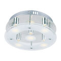 LED Deckenleuchte Nola rund 15W Glas Chrom warmweiß modern Deckenlampe Strahler