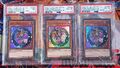 PSA SET: Dark Magician Girl LDS3-EN082 1. Auflage rot + gold + blau YuGiOh