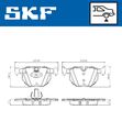 Bremsbelagsatz Scheibenbremse SKF VKBP 90240 für BMW X5 E70 F15 F85 X6 E71 E72