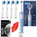 Oral-B Vitality Pro D103 Blau elektrische Zahnbürste + 4 Ersatzaufsätze