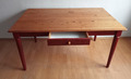 Ikea Kaustby Tisch Esstisch Küchentisch rot Vintage table pine  Retro Kiefer