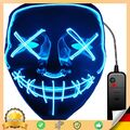 Halloween Purge Maske, Karneval LED Leucht Lichteffekten Horror Neon Party Retoo