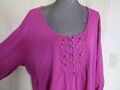 ULLA POPKEN Shirt Tshirt mit Perlen Besatz GR 54 - 56 pink   Top