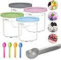 4er Set Für Ninja Dessert-Behälter Becher mit Deckel Creami Eismaschine NC300EU