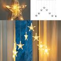 Lichtervorhang Lichterkette Fenster Sterne Weihnachtsbeleuchtung Deko Advent 