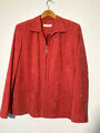 Damen Jacke Blazer Sakko Marco Pecci Wildlederoptik in Himbeerrot, Gr 48