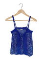 HOLLISTER Spaghettiträger Top Damen Gr. DE 34 blau-pink Casual-Look