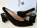 MARIPE Italy Slingback Gr. 36 passen für Gr. 36,5 - 37 Wildleder Schwarz Pumps