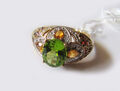 MAHARADJA! echt PERIDOT CITRIN Gelb Gold 375 RING 21 NEU WOW!