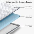 Matratzenauflage Topper 9 Zonen / Bambus /Gelschaum 90 120 140 160 180 200x200