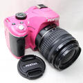 Pentax K-x digitale 12,4-MP-Spiegelreflexkamera pink im Set mit Objektiv 18–5...