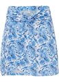 Neu Minirock aus Jersey Gr. 44/46 Azurblau Perlblau Weiß Sommerrock Mini-Skirt