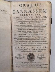 Gradus ad Parnassum, Elegantias, Flavissas Poëticas, Parnassum Poëticum, Thesaur