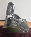 Timberland Boat Shoe Classic Medium Blue Suede Moccasins Segelschuhe Bootsschuhe