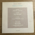 LP - Arvo Pärt – Tabula Rasa - Classical - Post-Modern - 1984