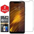 2x Xiaomi Pocophone F1 Panzerfolie Schutzglas 9H Echt Glas Display Schutz Folie 