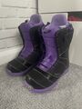 Burton Mint Snowboard Boots Black UK 6 / EU 40 Speed Zone Laces Imprint 1 Purple