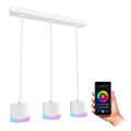 VORA Pendelleuchte 3-flammig matt weiß inkl. 3x GX53 Smart LEDs RGB+W WiFi 