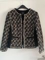 Madeleine Jacke Blazer Boucle Gr. 42 schwarz/beige/braun  Neu und ungetragen