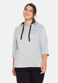 sheego Damen Sweatshirt mit 3/4-Ärmel und Kontrastdetails