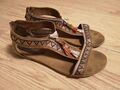 Marco Tozzi Damen Sommer  Sandalen, camelbraun, Gr. 38