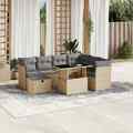 Gartenmöbel Sofa Garnitur Sitzgruppe Lounge 8-tlg. Schwarz Poly Rattan vidaXL