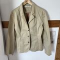 Tommy Hilfiger Damen Jacke Blazer Beige Gr. 14 Baumwolle Spandex