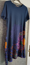 Desigual Kleid Gr. L, kurzarm, mehrfarbig