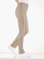 Damen Bengalin leichte Hose beige Gr. 21/ 42 Schlupfhose Galonstreifen