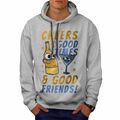 Cheers to Good Times and Good Friends Flasche Herren Hoodie