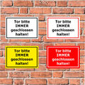 Schild - Tor bitte immer geschlossen halten! - in 4 Größen - S00085-142