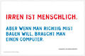 Witziges Rannenberg & Friends Microfasertuch / Laptoptuch "Irren ist menschlich"