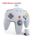 Wireless N64 Controller Rechargeable Gamedpad w/Rumble Pak for Nintendo 64 N64