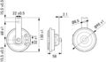 Horn Set HELLA 113 dB(A) Gehäusefarbe rot/schwarz