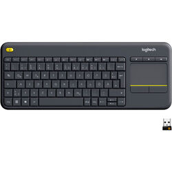 Logitech Wireless Touch Keyboard K400 Plus, Tastatur, schwarz