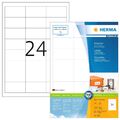 HERMA Self Adhesive Multi-Purpose Labels, 24 Labels Per A4 Sheet, 2400 Labels Fo