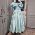 Vintage 80er Jahre Baby blau Aschenputtel Abend Ballkleid Kleid Größe 6