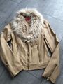 GUESS Kunstleder Jacke mit abnehmbarem Fellkragen Größe S 