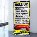 ROLL UP DISPLAY inkl. DRUCK 85x200cm 100x200cm 150x200 inkl Tasche RollUp Banner