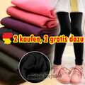 Kinder Leggings lang Mädchen Thermo Fleecefutter warm Herbst Hose Alter❤3-12