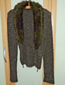 STYLE-Braune Strickjacke--Gr.M-L Tragbar--Stretchig