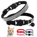 Luxus Strasshalsband Katzenhalsband mit Glocke Hundehalsband Welpenhalsbänder 