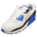 Nike Air Max 90 Premium Herren Mode Turnschuhe in Weiß Blau - 11 UK