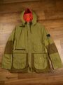 BARBOUR Mullion Freizeitjacke Grün Khaki Large Herren Parka mit Kapuze Gold Standard