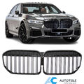 Grill Sport Kühlergrill Nieren für BMW 7ER G11 Doppelsteg glänzend Schwarz 2020-